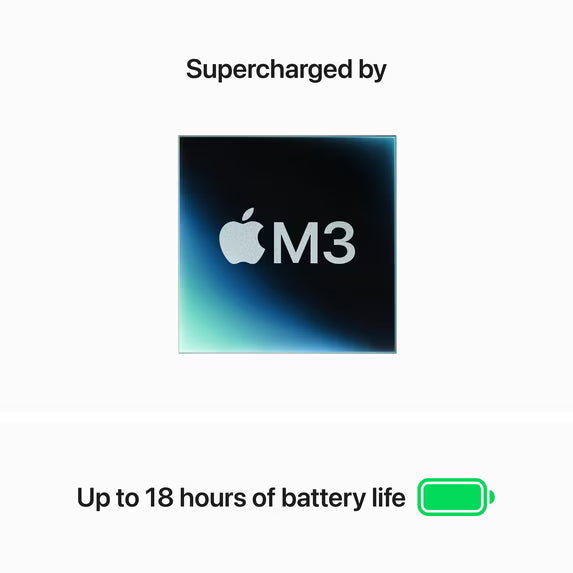 Refurbished Apple 13-inch MacBook Air: Apple M3 chip with 8-core CPU and 8-core GPU, 8GB, 256GB SSD - Starlight