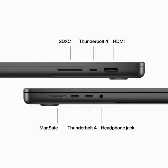Refurbished Apple MacBook Pro 16-inch M3 Max  14C, 30G 1TB 36gb Space Black Like New
