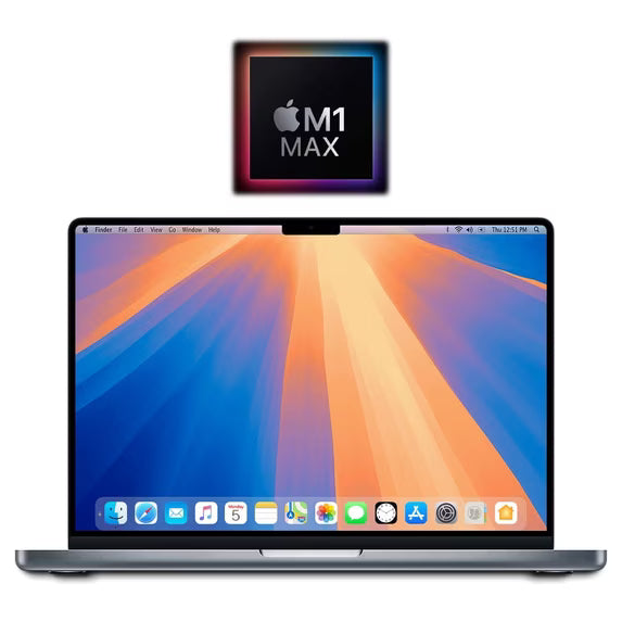 Refurbished 2021 MacBook Pro 16" MK193LL/A w/M1 Max 3.20GHz/64GB/1TB/24-Core GPU (Space Gray)